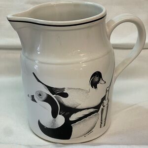 Duck Blind China pitcher by Laura DeNardo